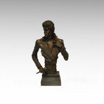 Busts Brass Statue Michael Jackson Decor Bronze Sculpture Tpy-899